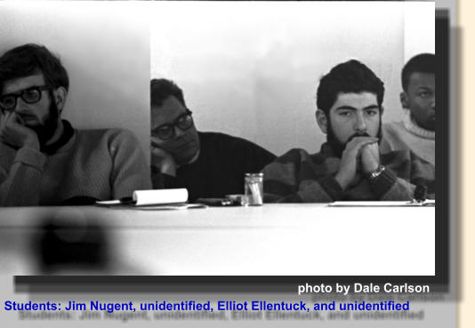 photo by Dale Carlson Students: Jim Nugent, unidentified, Elliot Ellentuck, and unidentified