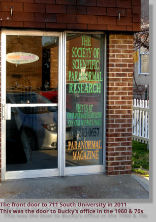 The front door to 711 South University in 2011  This was the door to Bucky’s office in the 1960 & 70s