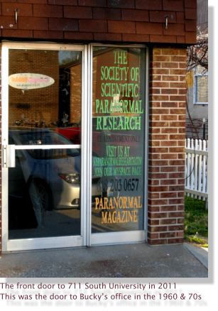 The front door to 711 South University in 2011  This was the door to Bucky’s office in the 1960 & 70s