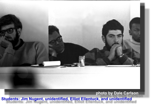 photo by Dale Carlson Students: Jim Nugent, unidentified, Elliot Ellentuck, and unidentified